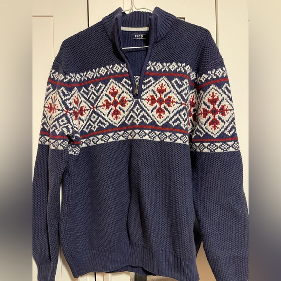 Men’s IZOD Blue Sweater - Picture 3 of 8